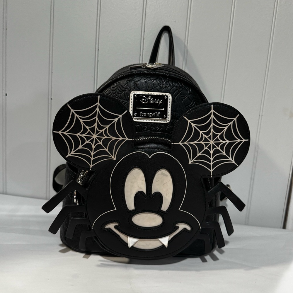 Loungefly x Disney Spider Mickey Glow-In-The-Dark Mini Backpack Halloween